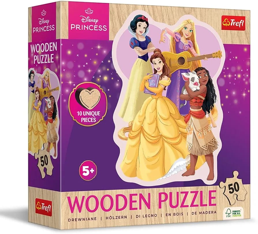 Wooden Puzzle Junior 50 - Disney Princess