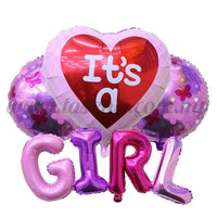 4pcs Birthday Barty Decorations Kids It's a Girl Boy Foil Balloon Baby Shower Globos Gender Reveal Party Helium Ballon