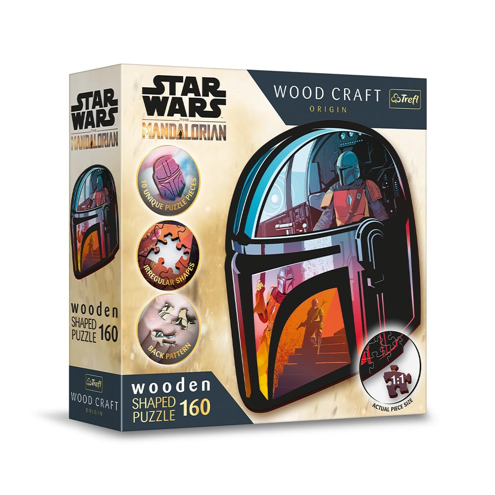 Trefl 20186 Woodcraft Star Wars The Mandalorian Wooden Contour Puzzle