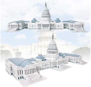 Puzzle US Capitol Building, World Famous Architecture Model Kit, Ages 3+, Educational Assembly Toy