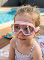 Kids' Panoramic Anti-Fog Swimming Goggles with Mirrored Lenses