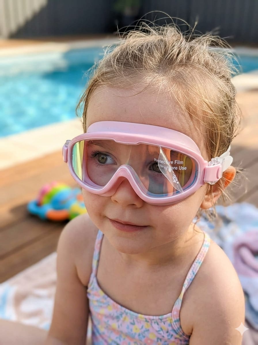 Kids' Panoramic Anti-Fog Swimming Goggles with Mirrored Lenses