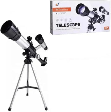 Astronomical Telescope with HD Coated Lens, 50x Magnification, Adjustable Tripod Stand