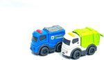 Car Bioplastic Toy Trucks Set, 2 Pack, Recycling and Police Vehicles, Made from Wheat Straw, 18+ Months