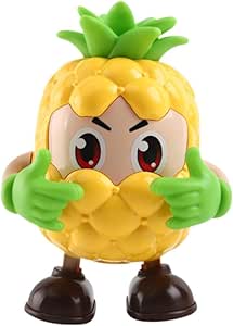 Dancing Pineapple Musical Toy, Animated Character with Moving Arms, Yellow and Green