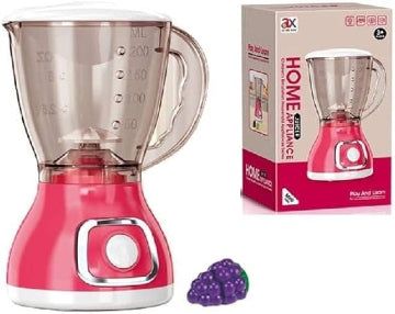 Toybot Kids Mini Juicer Playset with Spinning Blade, Lights, and Toy Fruits – Realistic Kitchen Appliance Set for Girls Best Gift for Kids