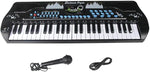 Electronic Keyboard Piano, 49Keys, with Microphone and Music Stand, Black