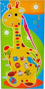 Musical Giraffe Learning Toy, Interactive Animal Buttons, Colourful Educational Design for Children