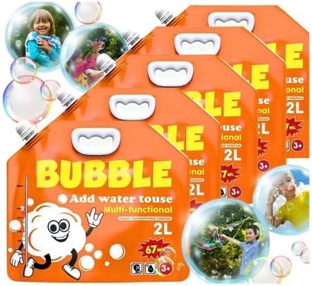 Bubble Solution Refill Pack, 2L, Multi-functional, Ages 3+, Pack of 6