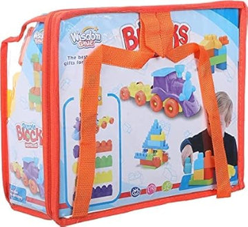 Train Puzzle Building Blocks for Children - Multi Color, w656-2