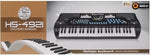 Electronic Keyboard Piano, 49Keys, with Microphone and Music Stand, Black
