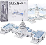 Puzzle US Capitol Building, World Famous Architecture Model Kit, Ages 3+, Educational Assembly Toy