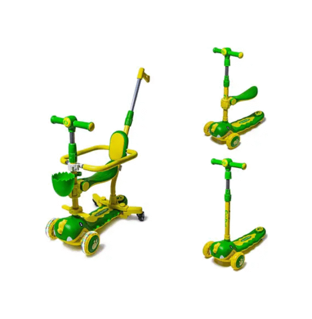 5-in-1 Dino scooter (with parent handle and side)