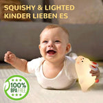 Umikk Soft Touch Silicone Rabbit Night Lamp, USB Rechargeable LED Night Light, Warm Glow, Dimmable, Touch Control, BPA-Free Silicone, Perfect for Children's Room, Bedside Lamp