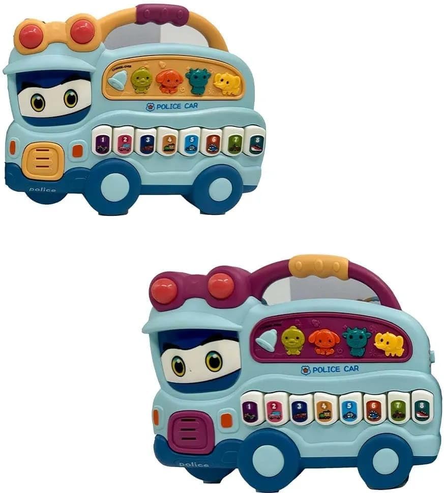 Musical Police Car Piano Toy, Educational Learning Keyboard