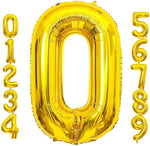 32-inch gold number balloons
