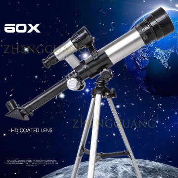 Astronomical Telescope with HD Coated Lens, 50x Magnification, Adjustable Tripod Stand