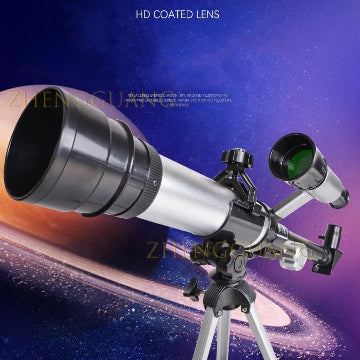 Astronomical Telescope with HD Coated Lens, 50x Magnification, Adjustable Tripod Stand