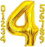 32-inch gold number balloons