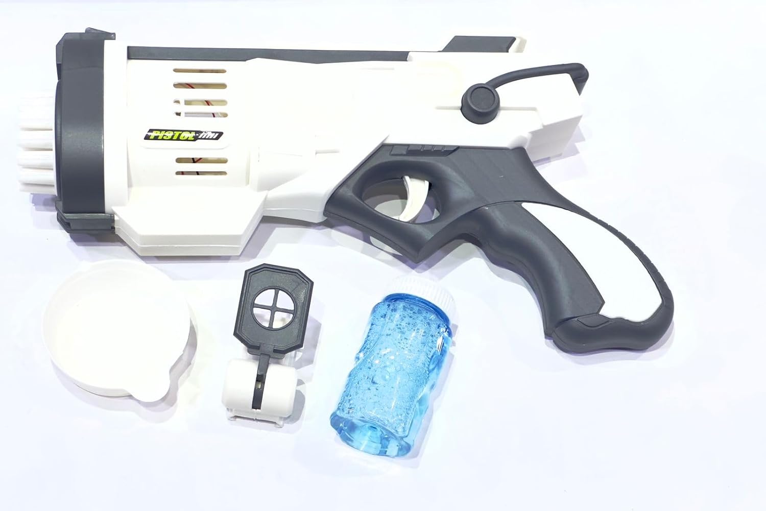Electric Bubble Gun with Lights, Battery-Powered, Kids Toy Gun with Bubble Solution, Ages 3+