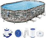 20' x 12' x 48"/6.10m x 3.66m x 1.22m Oval Pool Set