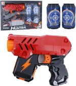 Soft Bullet Hunter Toy Gun Set with 4 Target Cans