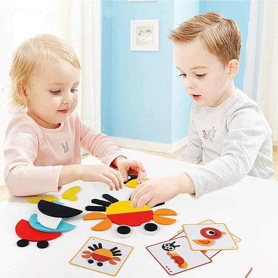 Wooden geometric puzzle blocks