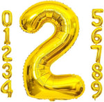 32-inch gold number balloons