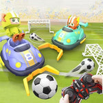 Remote Control Soccer Car Game Set, 2 RC Cars with 2 Controllers, Soccer Balls and Goals, Interactive Sports Toy