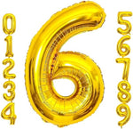 32-inch gold number balloons