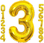 32-inch gold number balloons
