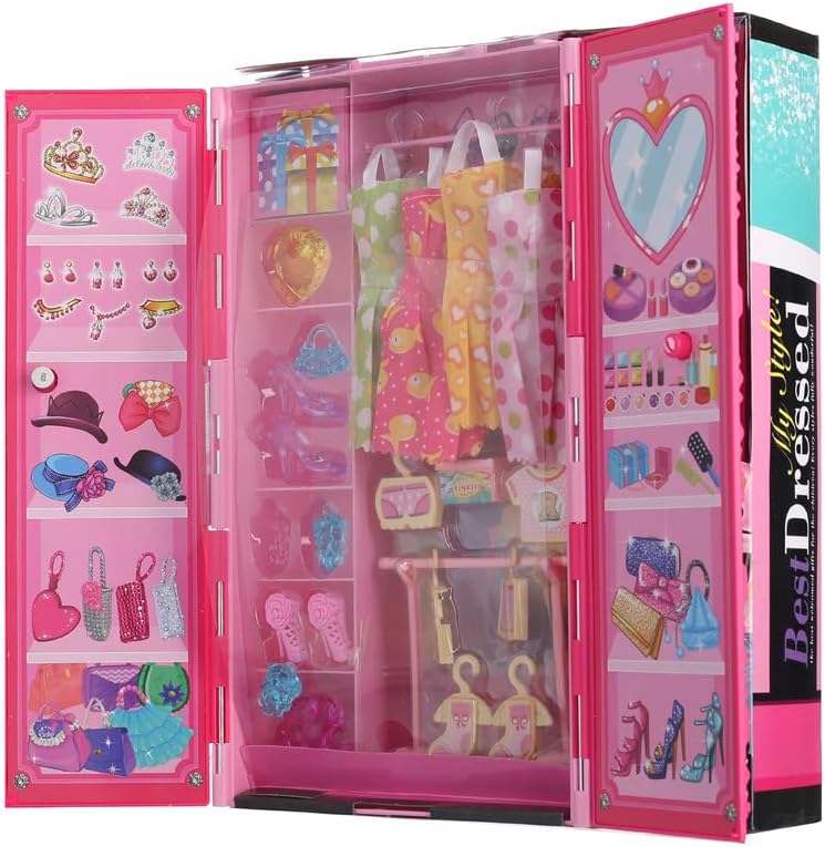 Doll Toy With Wardrobe - Multi Color