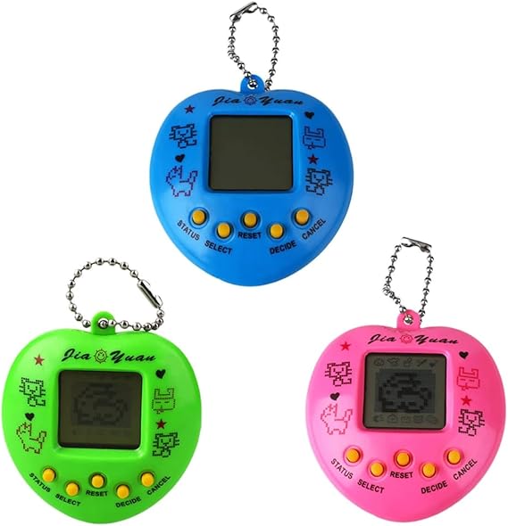 Virtual pet toy, 168 animals with neck strap in assorted colors