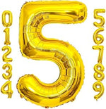 32-inch gold number balloons