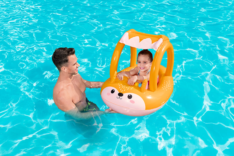 37" x 26"/94cm x 66cm Friendly Fox Shaded Baby Boat