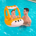 37" x 26"/94cm x 66cm Friendly Fox Shaded Baby Boat