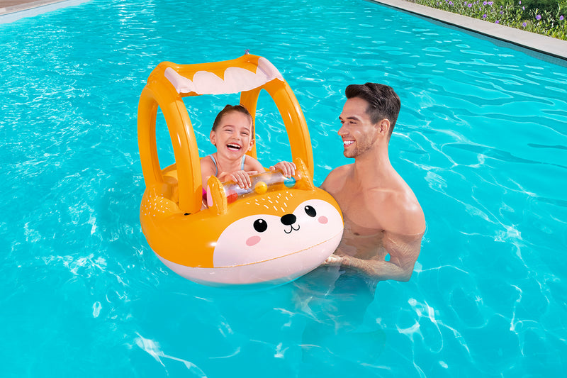 37" x 26"/94cm x 66cm Friendly Fox Shaded Baby Boat