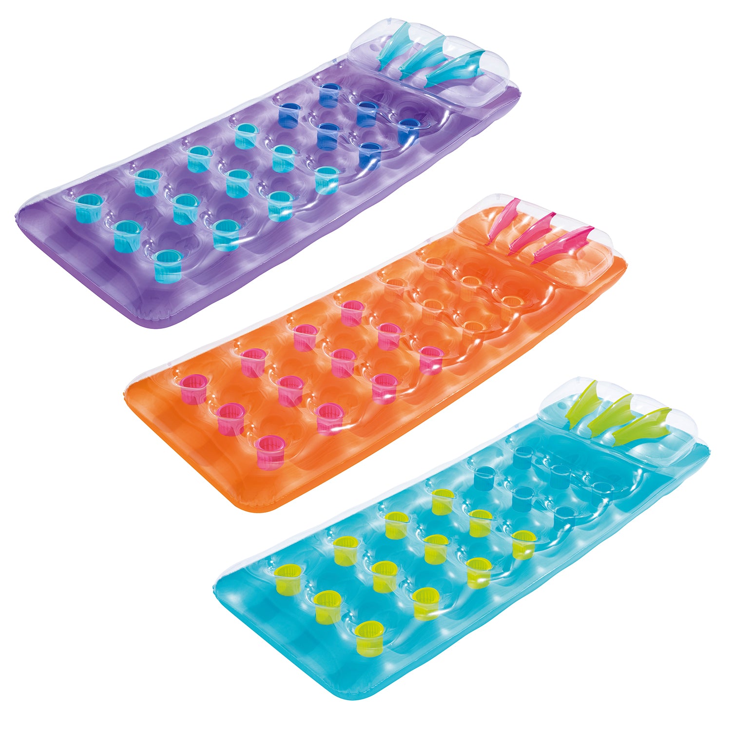 Bestway 6'2" x 28"/1.88m x 71cm Summer Colors Deluxe Floating Mat