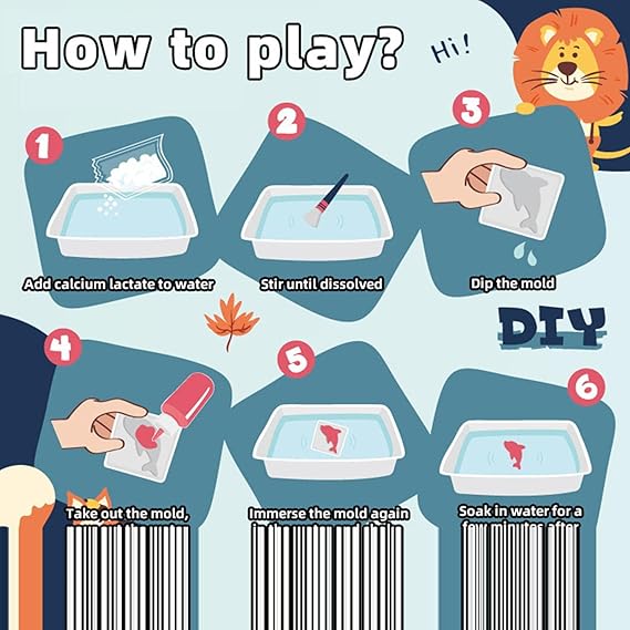 Magic Colored Gel 3D Aquatic Animal Bead Set