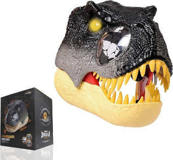 Dacnod Dinosaur Mask,Dino Mask,Dino T-Rex Realistic Teeth with Movable Jaw Props Tyrannosaurus Half Masks Christmas Toys Kid (Grey)