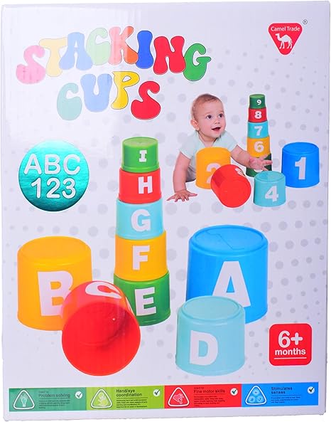 Stacking cups for ages 6 months and up