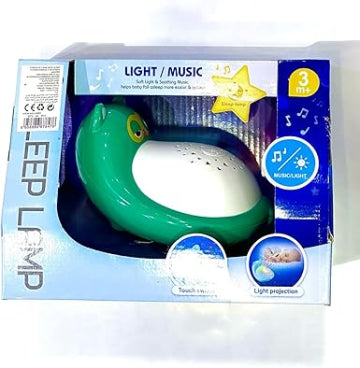 Baby Sleep Aid Night Light with Music, Star Light Projector, Touch Switch, 3+ Months, Green