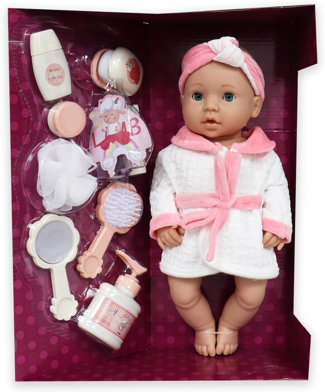 Wandalong 16 Inches Baby Doll With Accessories , W16T-04C, 3+ boy toys, girl toys, birthday gift, Christmas gift, growth, fun, for kids.