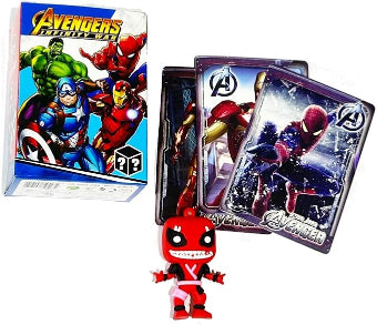Infinity War Trading Cards Set with Collectible Figurine, Superhero Game Cards