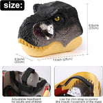 Dacnod Dinosaur Mask,Dino Mask,Dino T-Rex Realistic Teeth with Movable Jaw Props Tyrannosaurus Half Masks Christmas Toys Kid (Grey)
