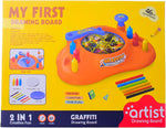 Rotating Drawing Board For 3 Years And Above, 46 Pieces - Orange