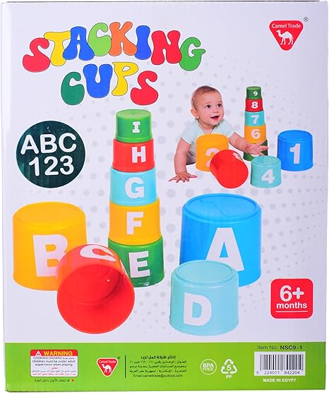 Stacking cups for ages 6 months and up