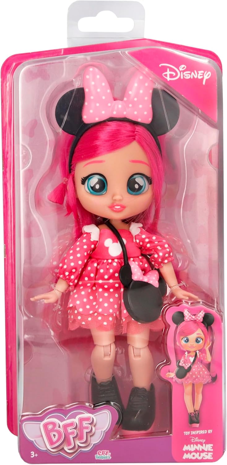 BFF BY CRYING BABIES Disney Minnie, Articulated Doll for Play Dress Up