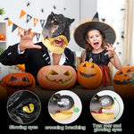 Dacnod Dinosaur Mask,Dino Mask,Dino T-Rex Realistic Teeth with Movable Jaw Props Tyrannosaurus Half Masks Christmas Toys Kid (Grey)