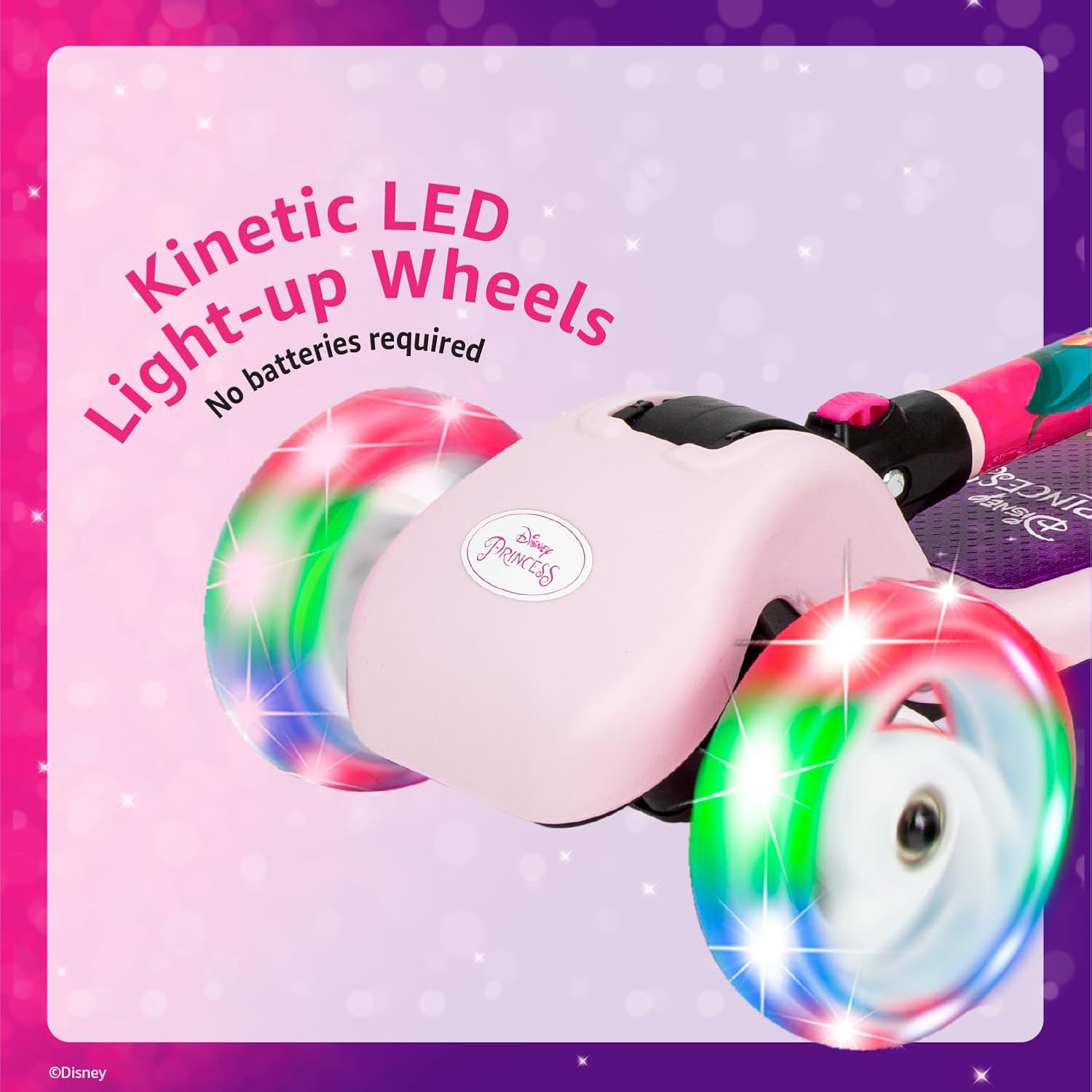 SPARTAN Disney Princess 3 Wheel Light Up Scooter for Kids